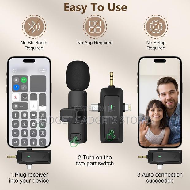 Wireless Lavalier Microphone for Android/iPhone/Camera/Computer · Photo 1