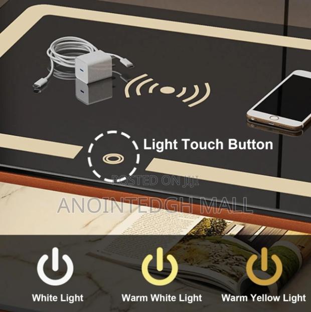 Smart Bedside Table With Wireless Charging And Led Light - Multicolor · Photo 5