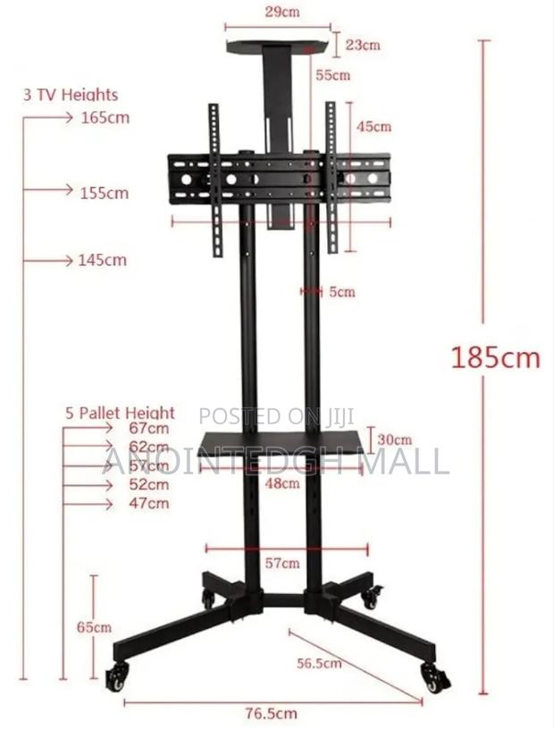 Mobile Tv Mount Stand - Black · Photo 2