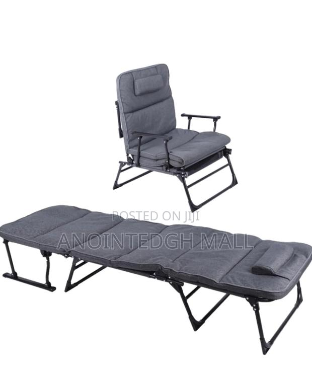 Adjustable Metal Camp Bed/Chair - Gra Y · Photo 1