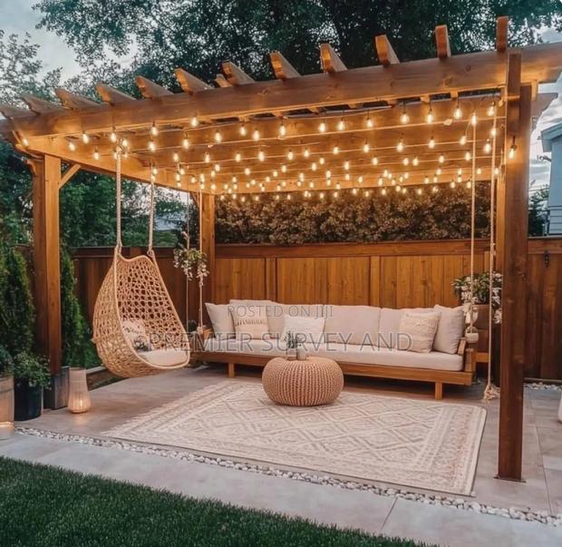Outdoor Wooden Pergola Installation · Photo 3
