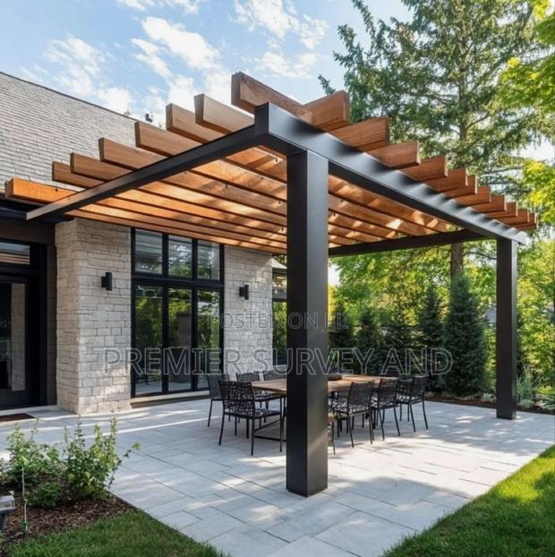 Outdoor Wooden Pergola Installation · Photo 4