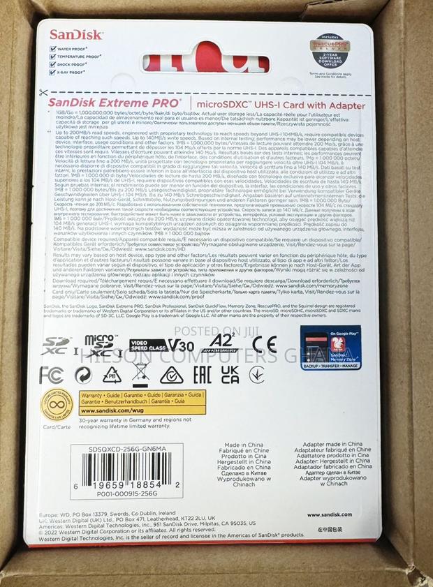 Sandisk Extreme Pro Microsdx Uhs-I Card With Adapter - 64gb · Photo 2
