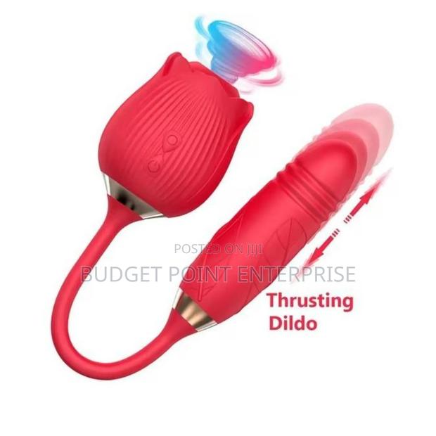 2in1 Rose Sucking Vibrator - Red · Photo 1
