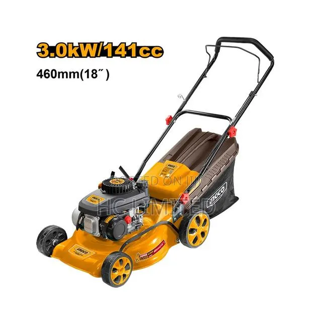 Ingco 4hp Gasoline Lawn Mower 3.0kw, 50l Grass Bag - Glm141181 · Photo 1