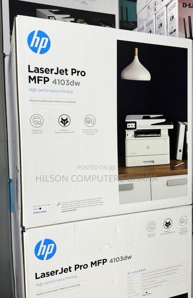 HP Laserjet MFP 4103dw Mono All-in-One Wireless Printer · Photo 1