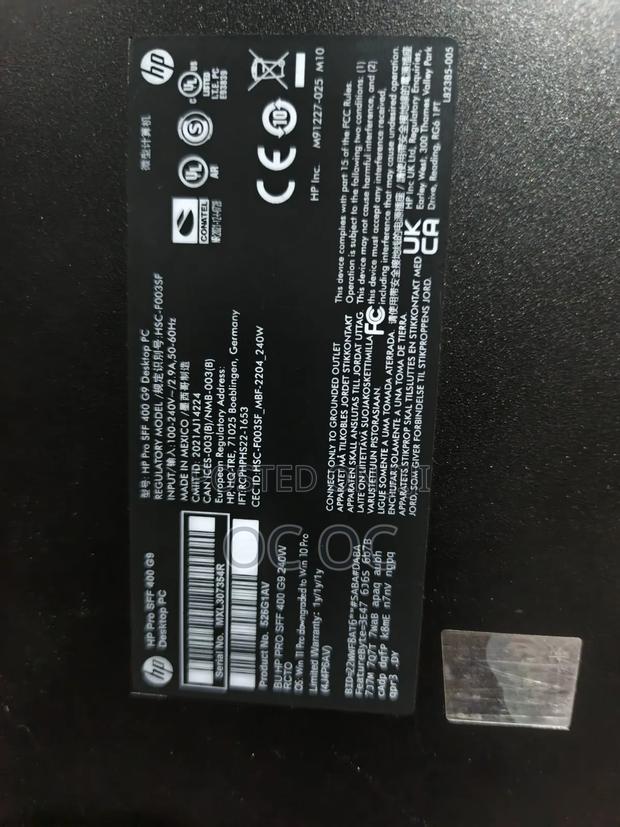 Desktop Computer HP Pro 400 G9 16GB Intel Core i7 SSD 512GB · Photo 5