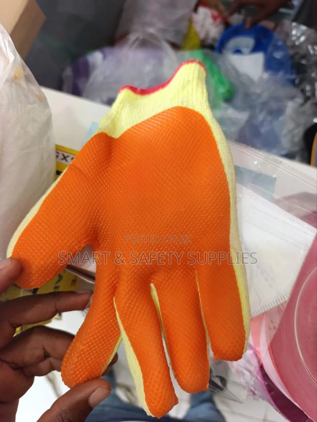 Safety Gloves (Orange Palm) Dozen · Photo 1
