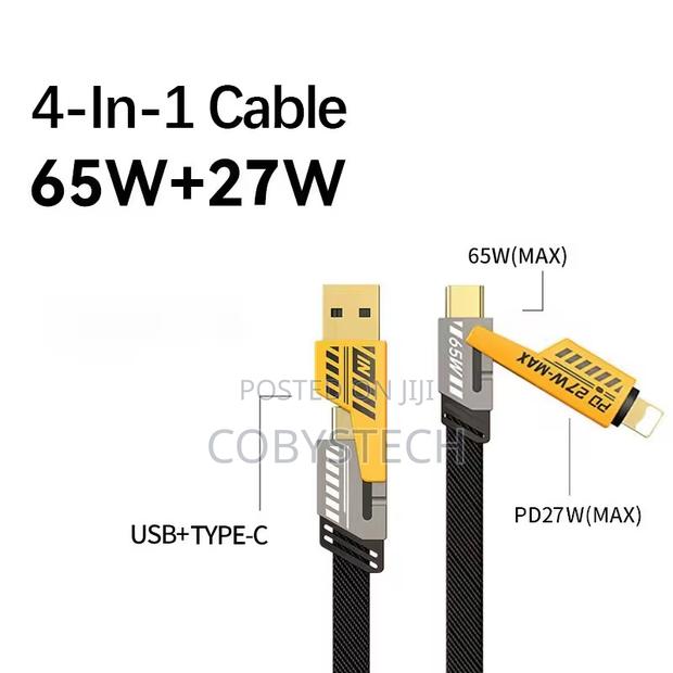 4-in-1 Fast Charging Cable – 65w + 27w Super Fast Charge · Photo 1