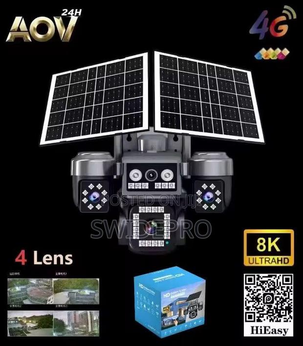 Aov 4 Lens 4g Ai Solar CCTV Smart Camera (4 in 1lens ) · Photo 1