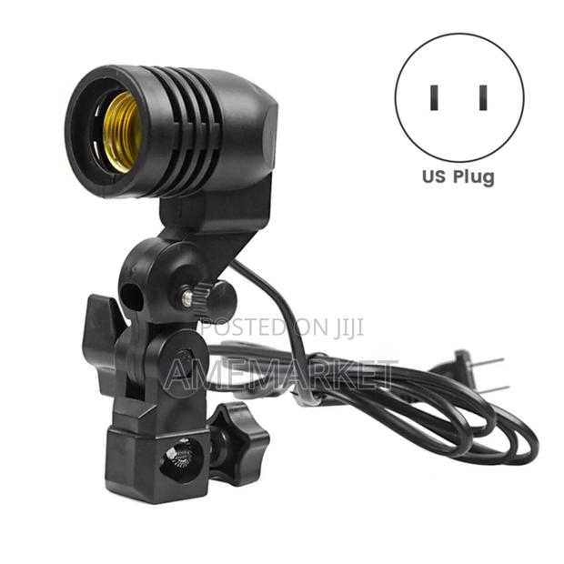 Photography Studio Light Lamp Holder With Umbrella Mount – E27 Socket · Photo 1
