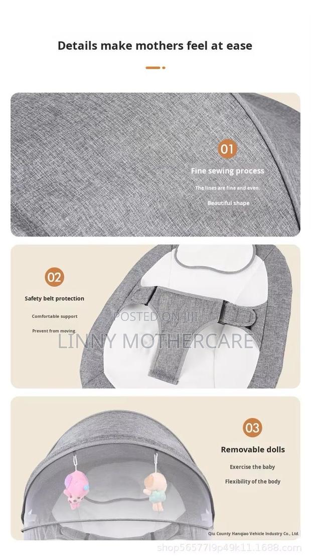 3-in-1 Electric Baby Swing With Remote Bluetooth. · Photo 4