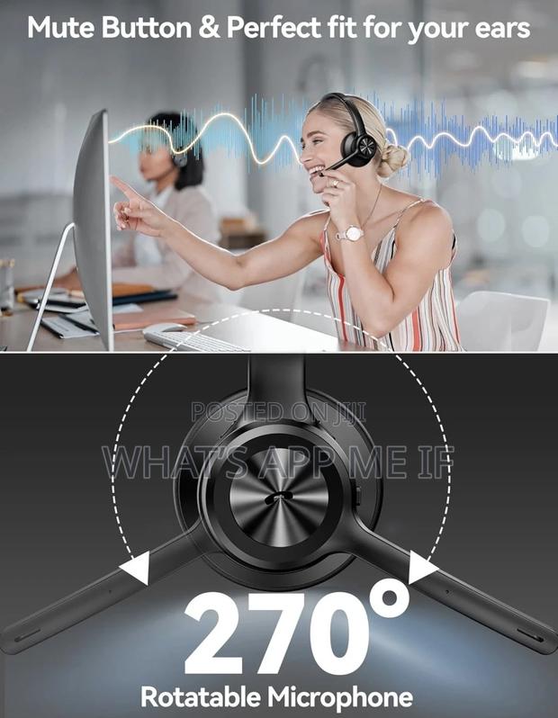 Tecknet Bluetooth Headset Wireless Microphone Noise Canceling, 50h · Photo 5
