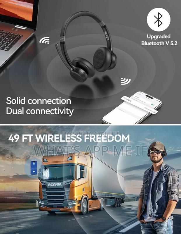 Tecknet Bluetooth Headset Wireless Microphone Noise Canceling, 50h · Photo 6
