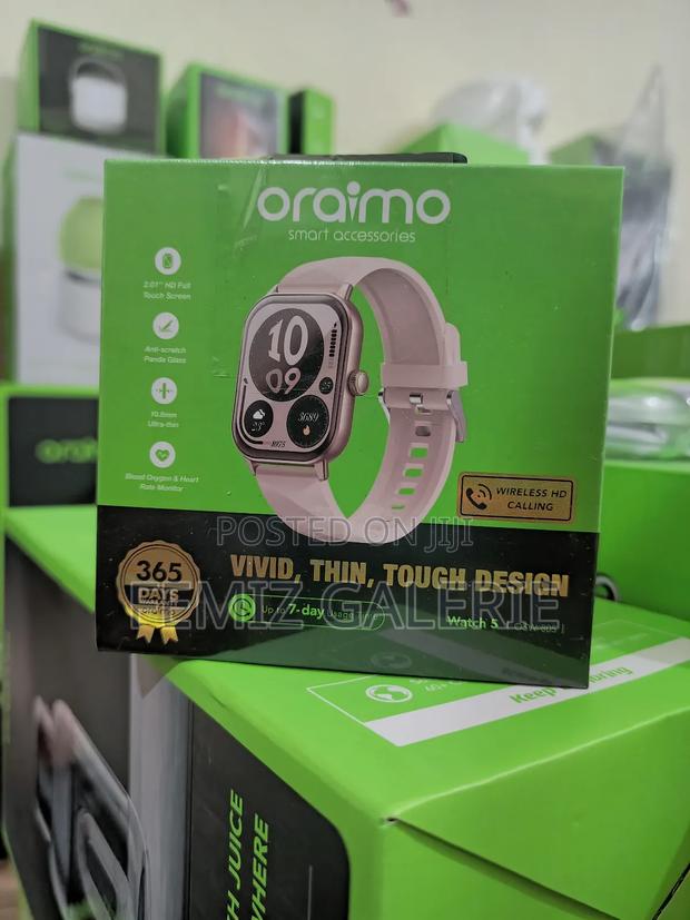 Oraimo Watch 5 2.01" Hd Panda Glass 1atm Smart Watch - Sunset Pink · Photo 1
