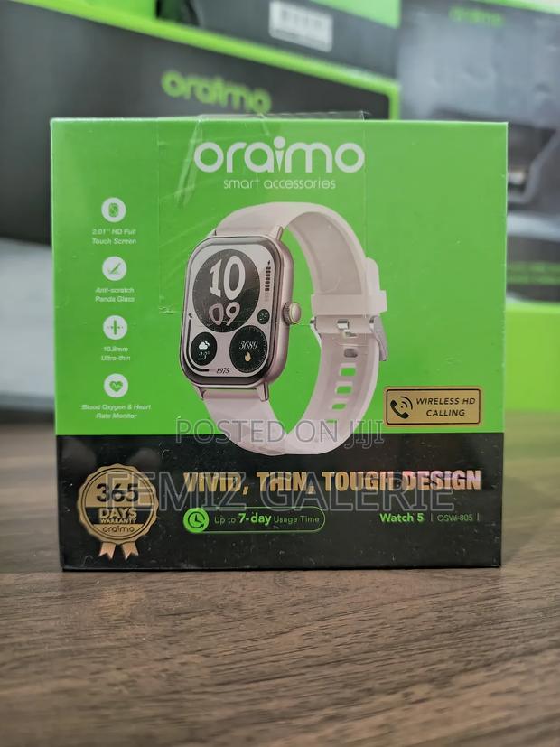Oraimo Watch 5 2.01" Hd Panda Glass 1atm Smart Watch - Sunset Pink · Photo 1
