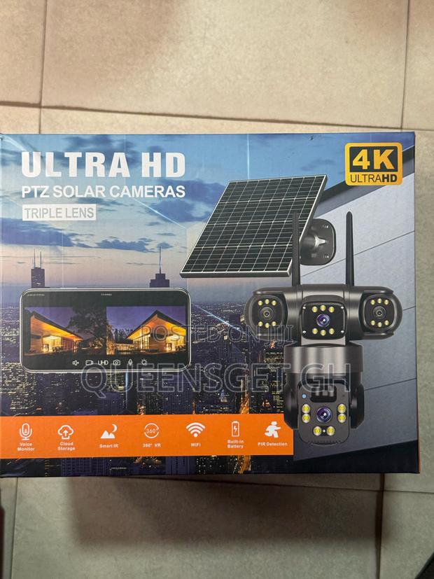 3 Camera Lens 4g Solar Surveillance CCTV Camera Take All Networks · Photo 2