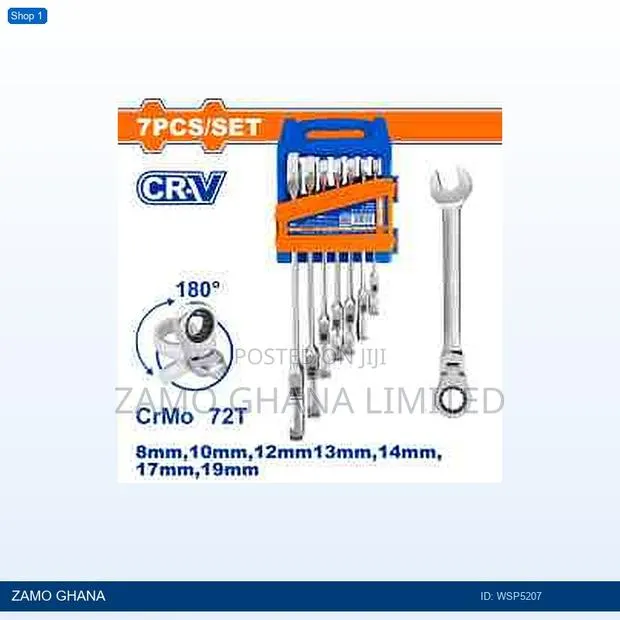 7 PCS Flexible Ratchet Spanner - Wsp5207 · Photo 1