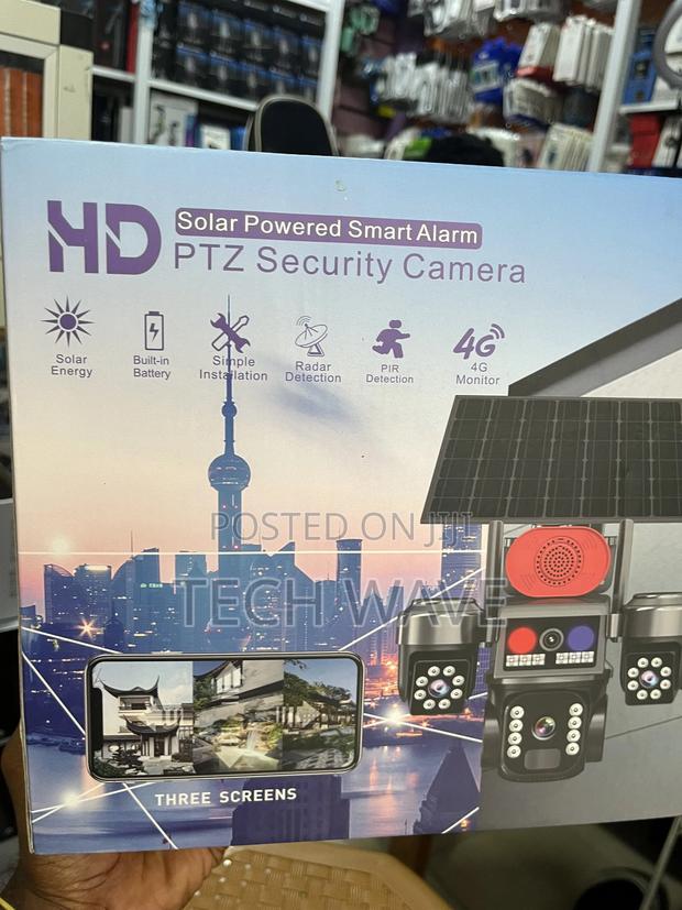 Ptz Solar 3 Lens Cctv Camera Takes Sim · Photo 2