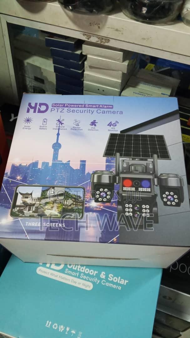 Ptz Solar 3 Lens Cctv Camera Takes Sim · Photo 1