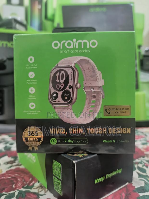 Oraimo Watch 5 2.01" Hd Panda Glass 1atm Smart Watch - Berry Pink · Photo 1