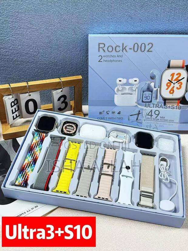 Rock 2 Smartwatch Combo , 2 Watches,2 Airpods, 2 Watch Cases · Photo 2