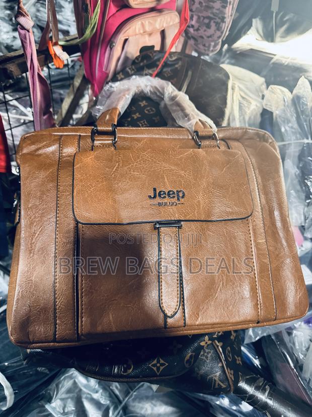 Pure Leather Jeep Unisex 16 Inches Laptop Bag With Shoulder Strap. · Photo 1