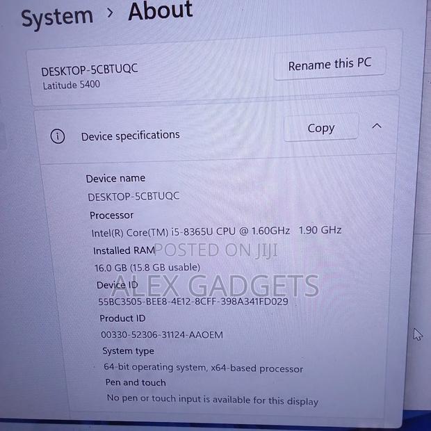 Laptop Dell Latitude 5400 16GB Intel Core I5 SSD 512GB · Photo 5