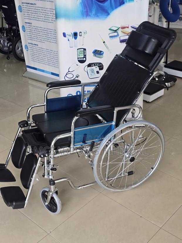 Commode Reclinable Longback Wheelchair · Photo 3