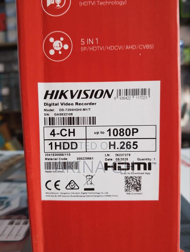 4ch 2mp 2way Audio Hybrid Turbo Hd DVR Ds-7204hghi-M1/T · Photo 3