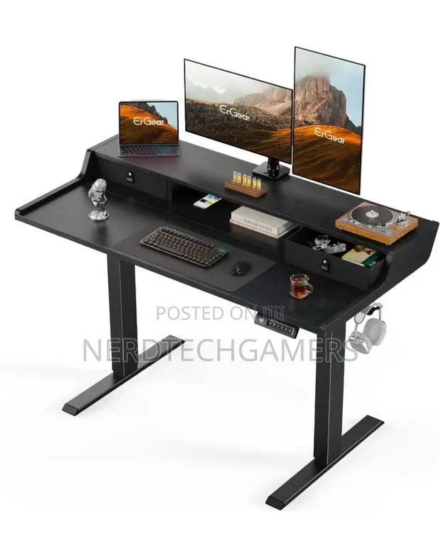 Ergear Electric Standing Desk With Drawers, 48′′ X 24′′Desk · Photo 1