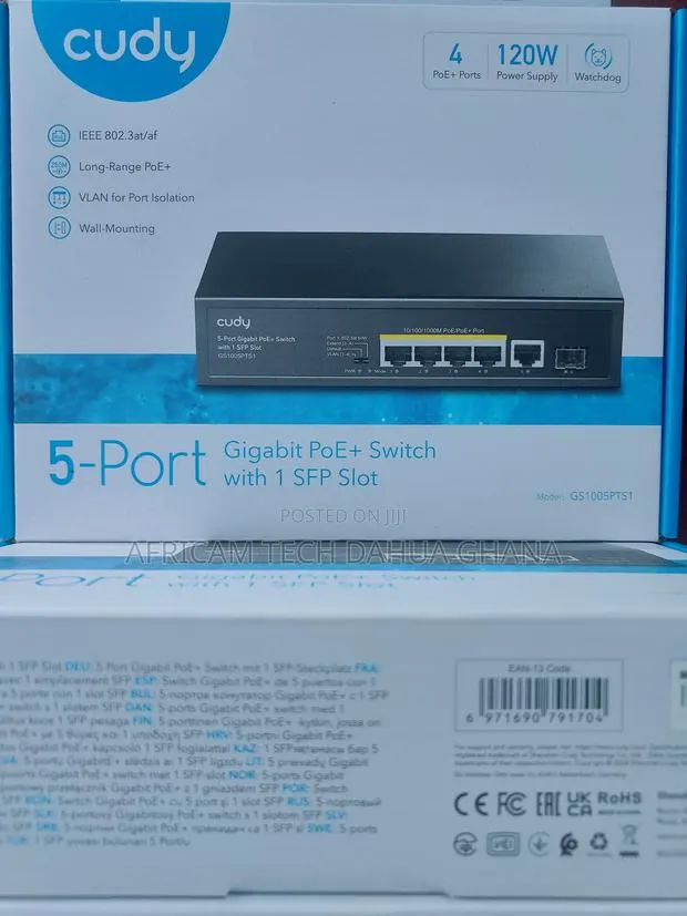 Cudy 5-Port Gigabit Poe+ Switch With 1 SFP · Photo 1