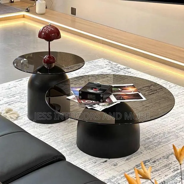 Center Table (Dark Smoked Tempered Glass Tops) · Photo 1