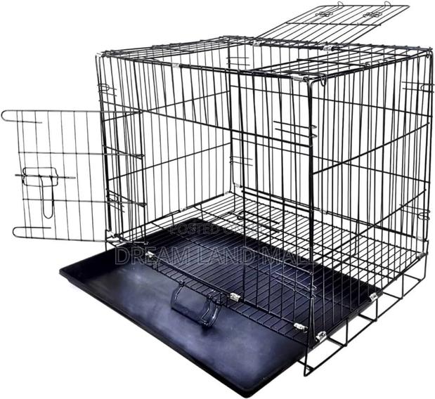 Strong Metallic Dog Cage 24 Inches 61x51x43 Cm · Photo 1