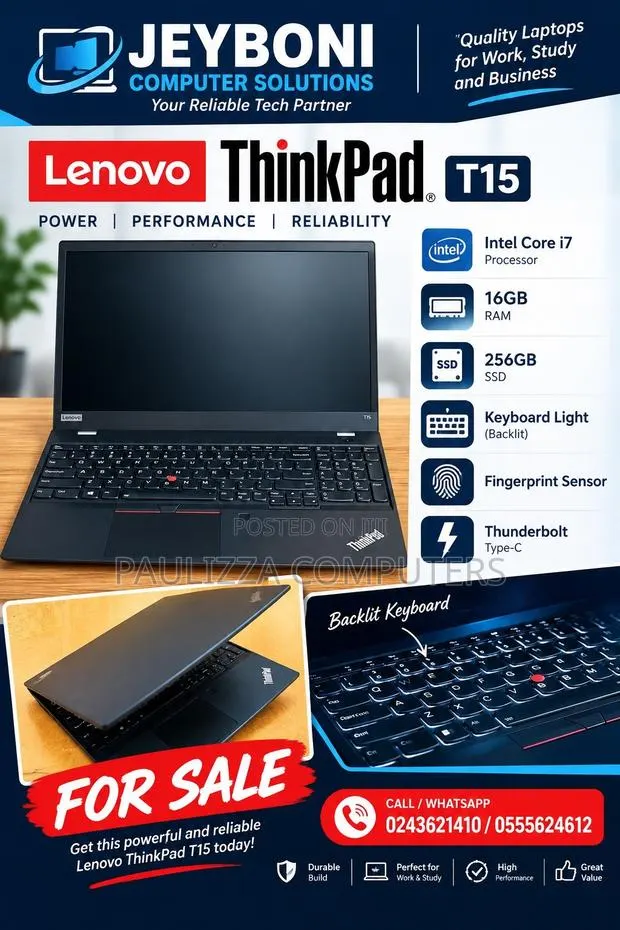 Laptop Lenovo ThinkPad T15 Gen1 16GB Intel Core i7 SSD 256GB · Photo 1