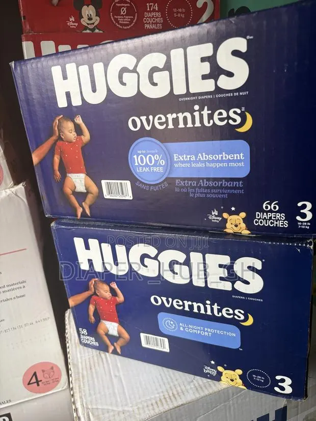 Huggies Overnites Nighttime Baby Diapers, Size 3 (16-28 Lbs) · Photo 1
