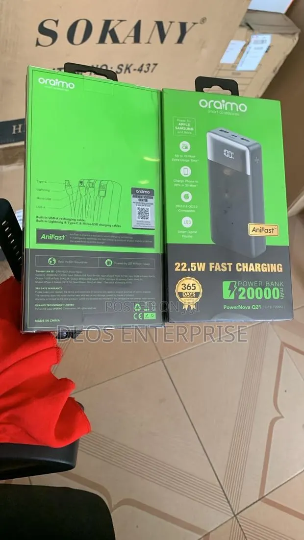 Oraimo PowerNova Q21 20000mAh LED Digital Power Bank · Photo 1