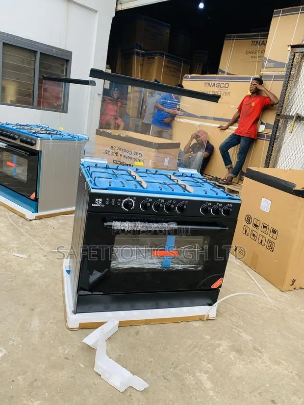 Shop Quality Nasco 90×60 5 Burner Gas Cooker W/ Grill Black · Photo 1
