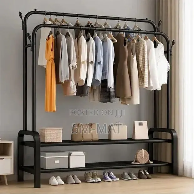 Strong Pipe Double Hanging Space Rack · Photo 1
