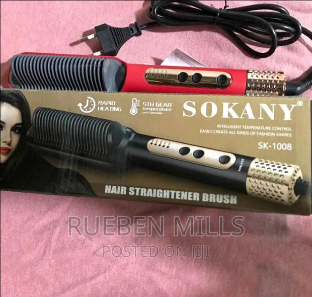 Ring Hot Comb Sokany Hair Straightener Brush SK 1008 · Photo 1