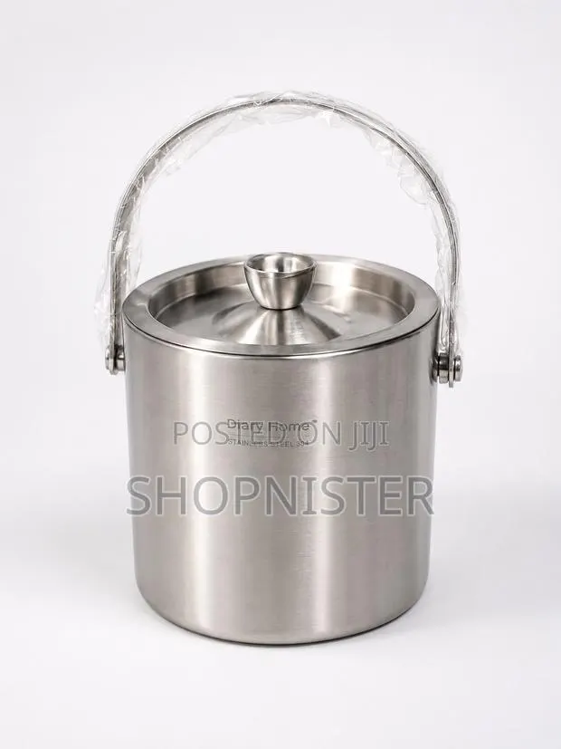 1.6l Double Wall Stainless Steel Ice Bucket With Lid · Photo 1