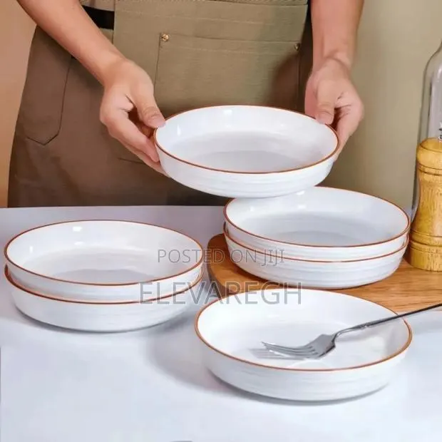 Ceramic Shallow Bowls (6 Pieces Set) · Photo 1