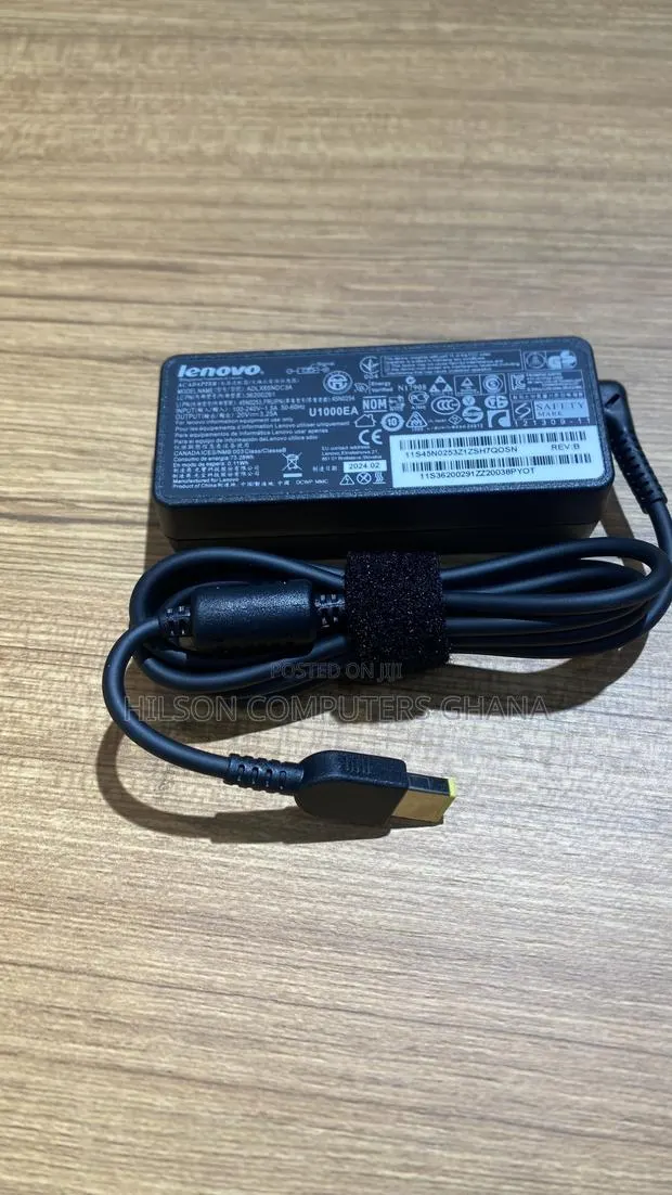 Lenovo 20v 3.25a (Usb Yellow Tip With Pin) Ac Power Adapter Charger · Photo 1