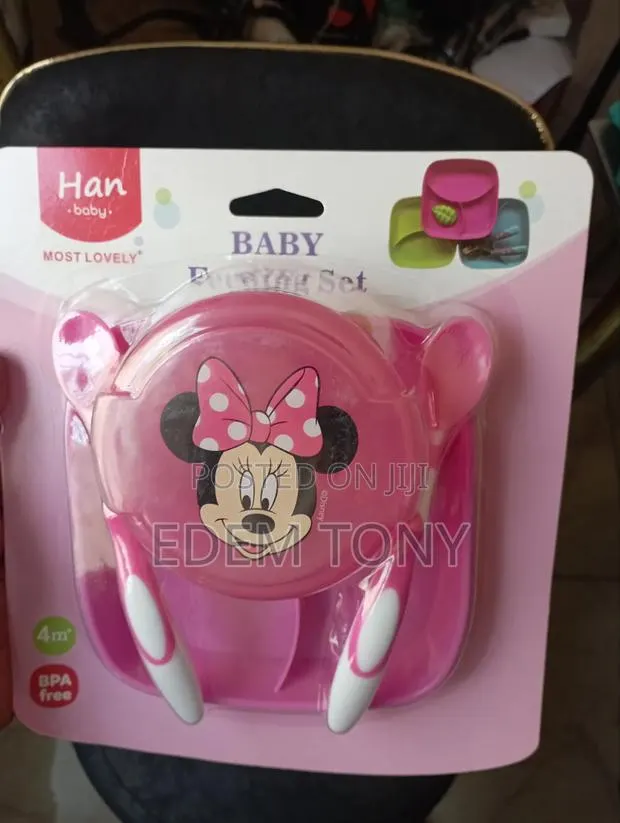 Mickey Mouse Baby/Toddler Feeding Set.Bowl With Lid Two Spoons. · Photo 3
