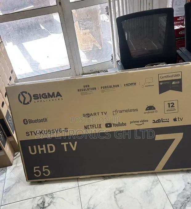 Frameless 55 Inch Smart Led Sleek Digital Satellite Sigma Tv · Photo 1