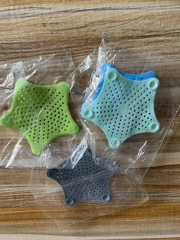 Sink and Bathroom Drain Cover - Silicone Star Strainer - Anti Blockage · Photo 1