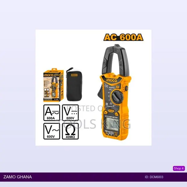 Digital Ac Clamp Meter 6000 Counts - Dcm6003 · Photo 1