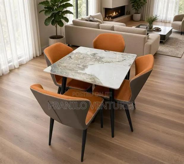 4 Seater Marble Dining Set · Photo 1