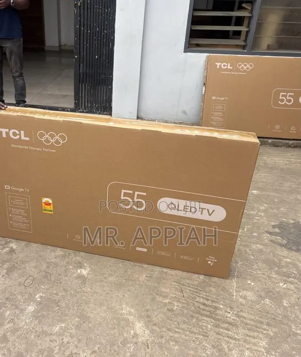 TCL 55” Qled 4k Smart Television(Remote Control) Black · Photo 1
