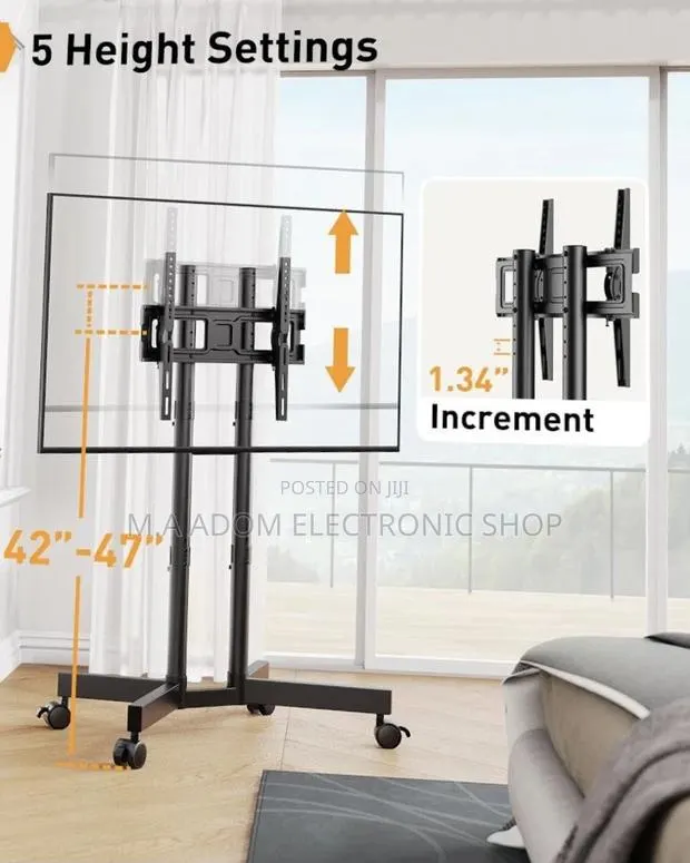 Classic Mobile Tv Trolley Suitable for Tv Between 32”-70” · Photo 1